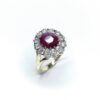 18Ct White Gold Ruby & Diamond Ring