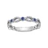 9Ct White Gold Sapphire & Diamond Ring