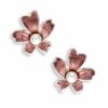 an image of a nicole barr silver, enamel & pearl earrings