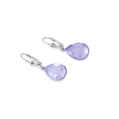 Coeur De Lion Swarovski Crystal & Lilac Amethyst Drop Earrings