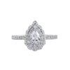 Platinum Pear Shaped Diamond Ring