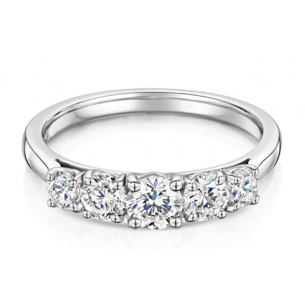 Platinum 5 Stone Diamond Ring