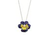 an image of a nicole barr sterling silver and enamel necklace