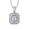 9ct White Gold Diamond Pendant