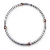 Image of handmade silver bracelet with 9ct gold rollerball