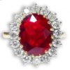 An image of a fabulous ruby & diamond cluster ring