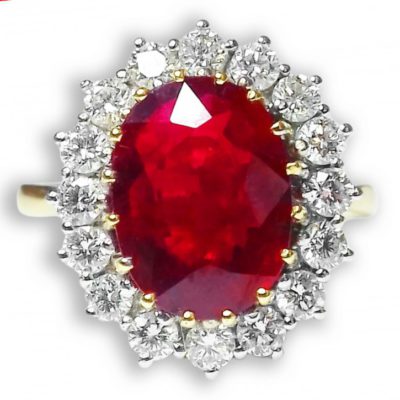 Fabulous Ruby & Diamond Cluster Ring
