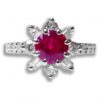 An Image of 18ct White Gold Ruby & Diamond Cluster