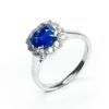 18ct White Gold Sapphire & Diamond Ring