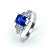 18ct White Gold Tanzanite & Diamond Ring