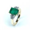 18Ct Yellow Gold Emerald & Diamond Ring