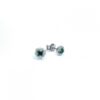 18ct White Gold Emerald & Diamond Earrings
