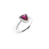 18Ct White Gold Ruby & Diamond Ring