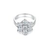 Platinum Diamond Daisy Cluster Ring