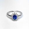 18Ct White Gold Sapphire & Diamond Cluster Ring