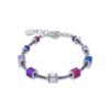 Image of coeur de lion geocube swarovski crystals purple blue bracelet