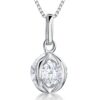 Silver Cubic Zirconia Ball Cage Pendant