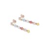 Image of coeur de lion swarovski® crystals & stainless steel rose gold earrings - multicolour pastel