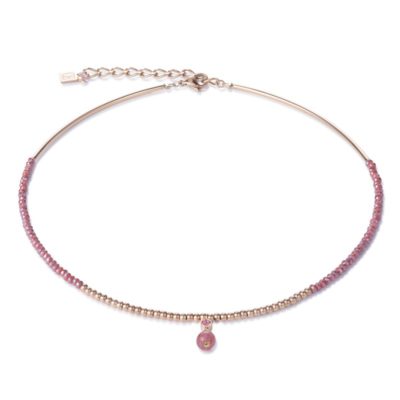 Coeur De Lion Gemstone Ball Strawberry Quartz Necklace
