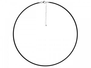Image of black rubber necklace / choker 16.5"