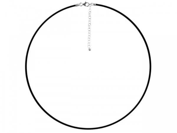 Image of black rubber necklace / choker 16.5"