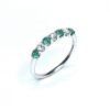 18Ct White Gold Emerald & Diamond Ring