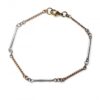 Image of handmade 9ct yellow & white gold bracelet
