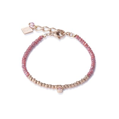 Coeur De Lion Gemstone Ball Strawberry Quartz Bracelet