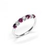 18Ct White Gold Ruby & Diamond Ring