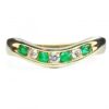 9ct Yellow Gold Emerald & Diamonds Ring
