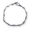 Image of rectangular hoop chain bracelet in 9ct white gold