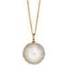 9ct Yellow Gold Mabe Pearl & Diamond Pendant