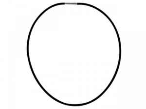 Image of black rubber necklace / choker 17"