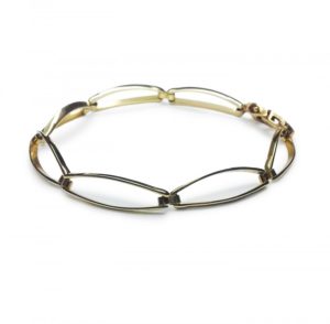 Image of gold hoop chain bracelet in 9ct yellow gold