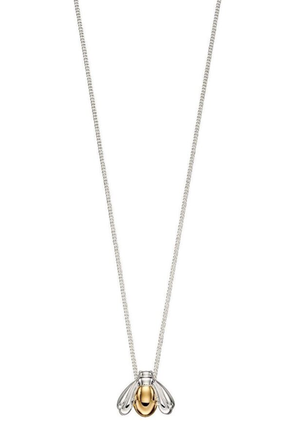 Yellow Silver And Gold Plated Bee Pendant