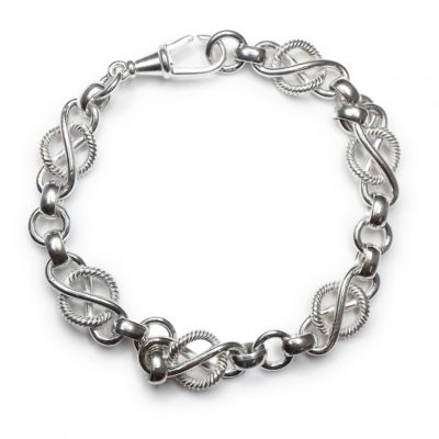 Handmade Multi Intertwined Bracelet in Sterling Silver