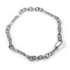 Image of handmade twist chain bracelet in sterling silver