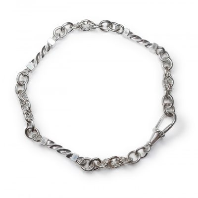 Handmade Twist Chain Bracelet in Sterling Silver