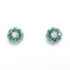 18ct White Gold Emerald & Diamond Earrings