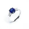 Platinum Sapphire & Diamond Ring
