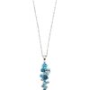 9ct White Gold Blue Topaz Pendant