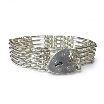 Handmade Sterling Silver 5 Bars Gate Bracelet