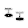 Image of nicole barr silver & enamel cufflinks