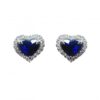 A photography of some 18ct White Gold Sapphire and Diamond Stud Earrings