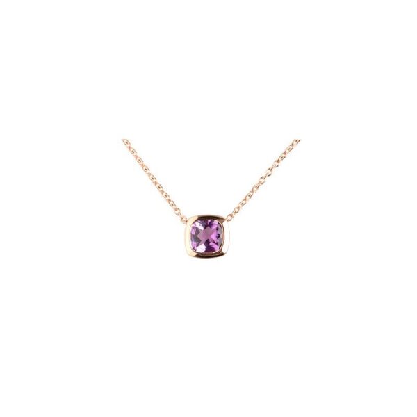 Silver With Rose Gold Gilding Amethyst Pendant