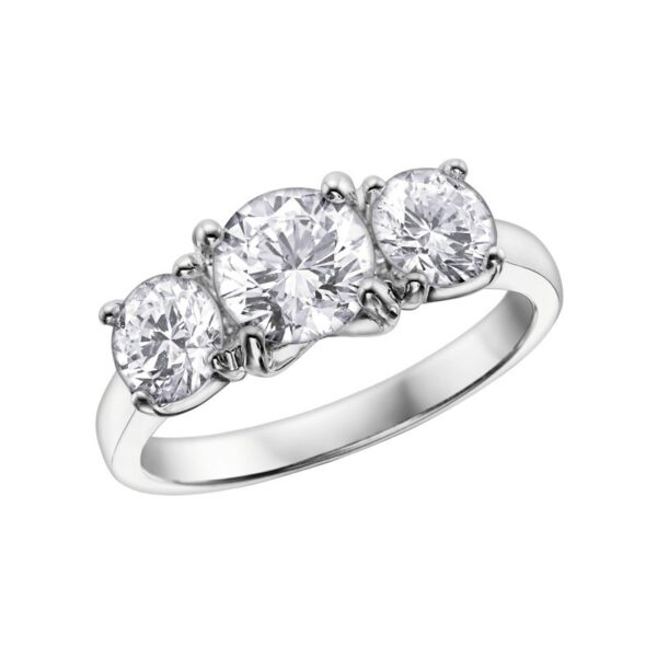 Platinum 3 Stone Diamond Ring