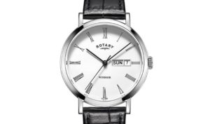 Gents Windsor Watch With Black Leather Strap