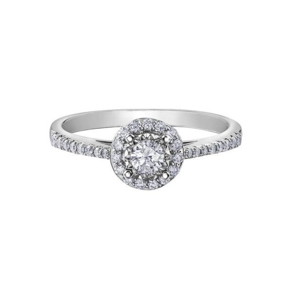 9Ct White Gold Diamond Ring