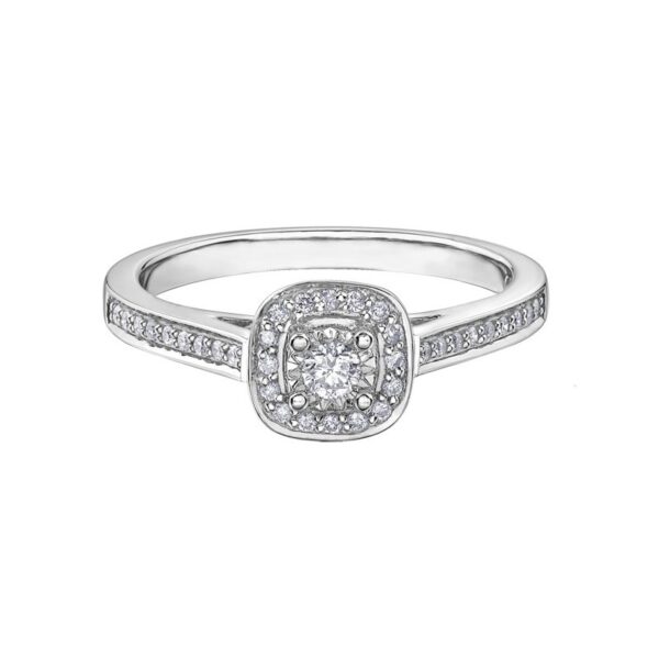 9Ct White Gold Diamond Ring