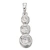 An image of TRIPLE CUBIC ZIRCONIA DROP PENDANT